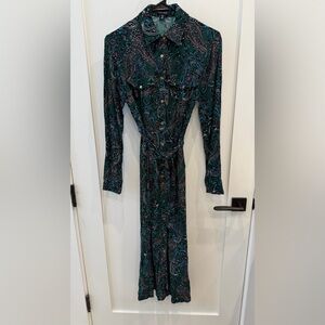 Karen Millen Green Paisley Shirt Dress